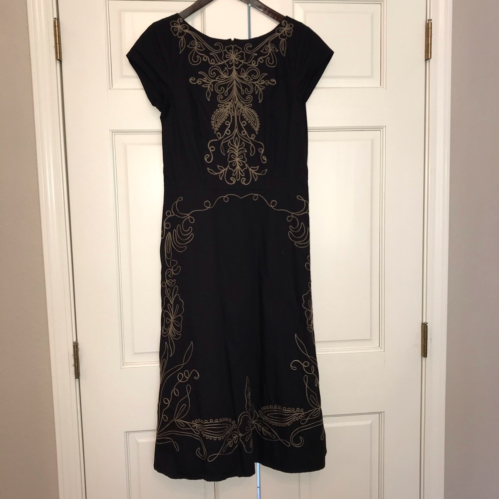 EShakti Black Embroidered Dress M 10